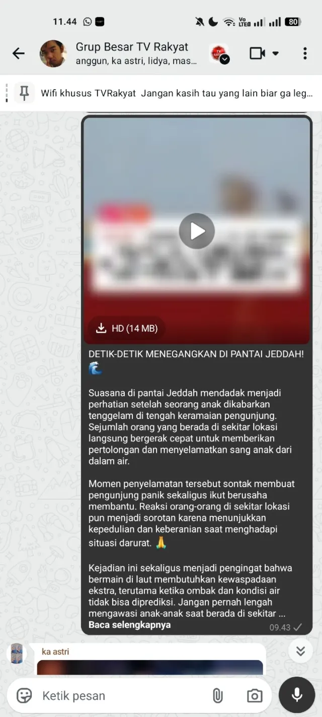 seorang anak yang butuh penyelamatan di laut  — News